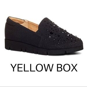 YELLOW BOX black inspired slip on sneakers